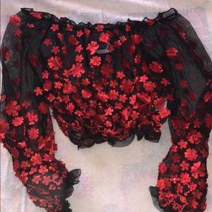 Tessa off shoulder embroidery